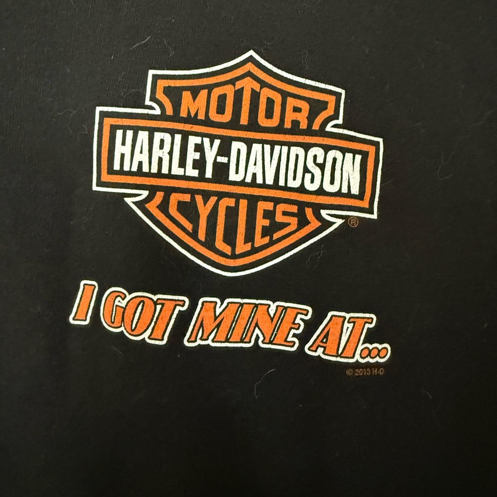 Harley-Davidson Black and Orange Men's Tee - Picture 3 of 4